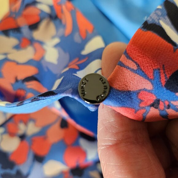 NWT Vince Camuto Dress Blue Floral Size 8 - Picture 13 of 14